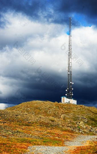 垂直气象塔挪威背景垂直气象塔挪威背景