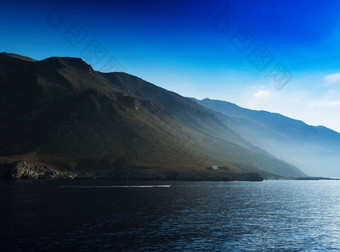 水平生动的海洋丘陵海滩景观背景背景