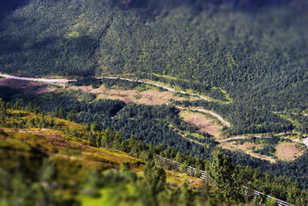 挪威山道路散景背景挪威山道路散景背景