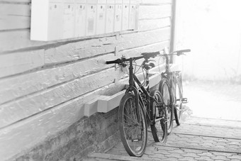 特罗姆瑟自行车院子里背景特罗姆瑟自行车院子里背景