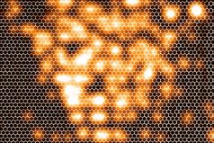 orangel发光的细胞迷宫插图背景orangel发光的细胞迷宫插图