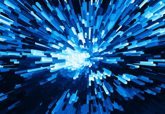 水平生动的蓝色的多维数据集像素爆炸业务背景抽象水平生动的蓝色的多维数据集像素爆炸业务背景