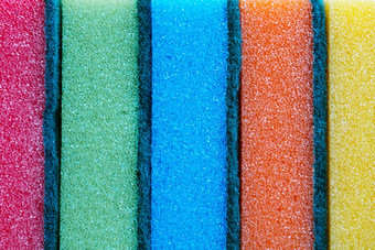 色彩斑斓的海绵厨房纹理背景色彩斑斓的海绵厨房纹理背景