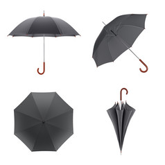 黑暗伞孤立的白色背景插图黑暗伞孤立的白色背景插图