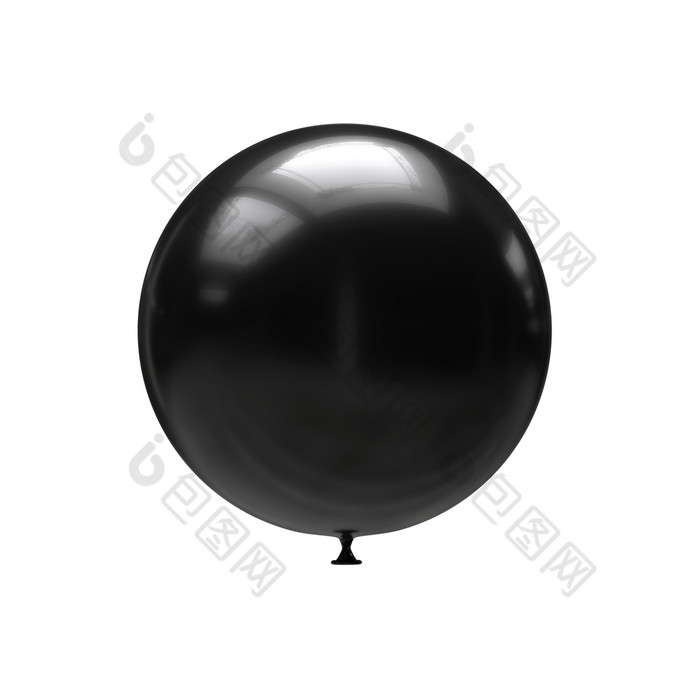 黑色的气球孤立的白色背景插图气球