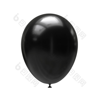 黑色的气球孤立的白色背景插图气球