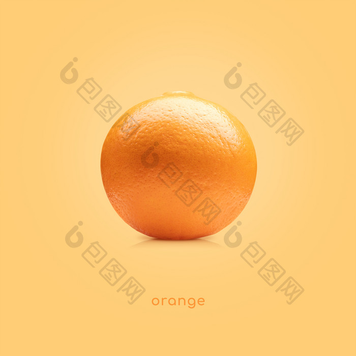 橙色水果孤立的橙色背景橙色水果