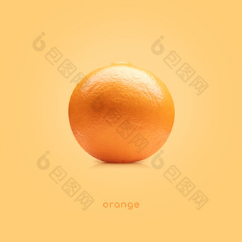 橙色水果孤立的橙色背景橙色水果