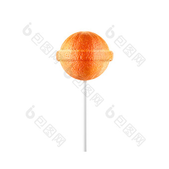 棒棒糖葡萄柚孤立的白色背景有创意的糖果的想法棒棒糖葡萄柚