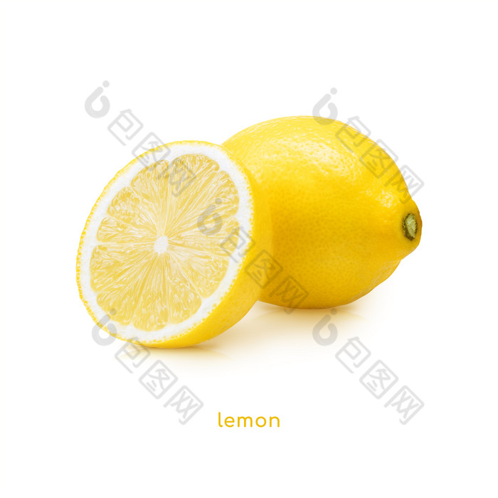 柠檬水果孤立的白色背景柠檬水果