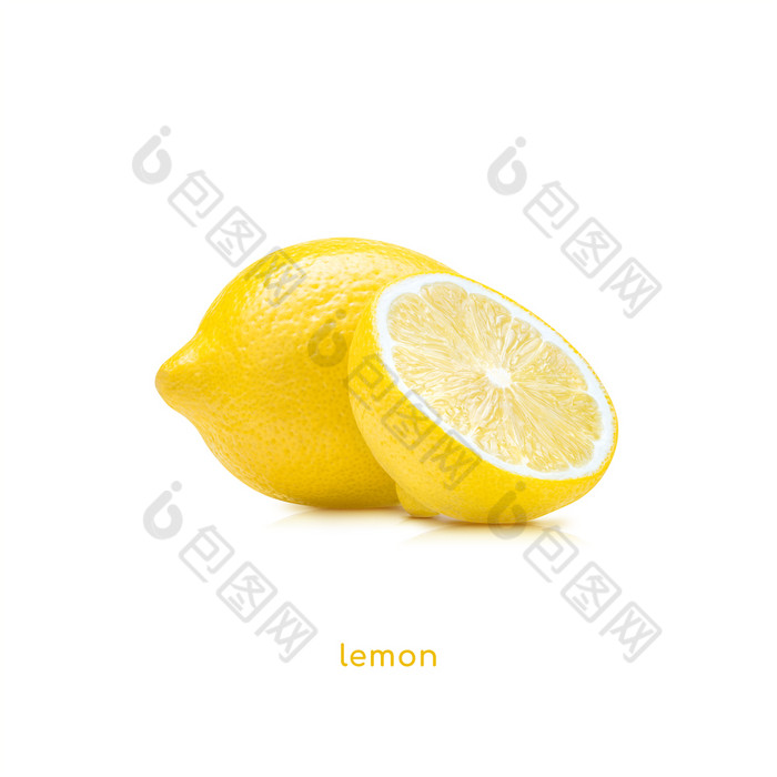 柠檬水果孤立的白色背景柠檬水果