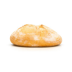 轮烤粮食面包孤立的白色背景前视图轮粮食面包