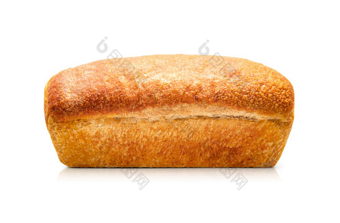 烤块面包孤立的白色背景前视图烤块面包