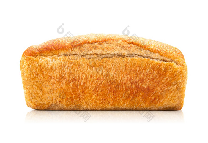 烤块面包孤立的白色背景一边视图烤块面包
