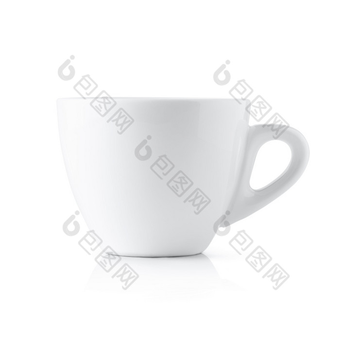 白色咖啡杯孤立的白色背景白色咖啡杯白色背景