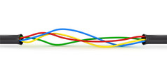 电缆向量插图白色背景电缆向量插图白色背景