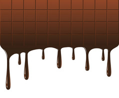 巧克力滴向量插图孤立的白色背景巧克力滴向量插图孤立的白色背景