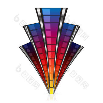 电影带向量插图孤立的白色背景电影带向量插图孤立的白色背景