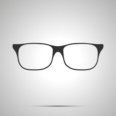 Rim眼镜图标简单的黑色的轮廓灰色的Rim眼镜图标简单的黑色的轮廓