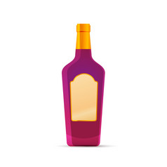 明亮的光滑的紫色的鸡尾酒瓶孤立的白色明亮的光滑的紫色的鸡尾酒瓶白色