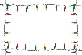 字符串圣诞节灯装饰孤立的白色背气字符串圣诞节灯装饰孤立的白色背景