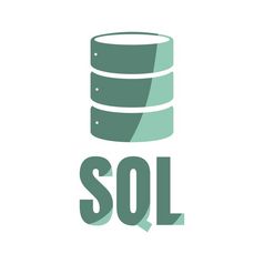 SQL数据库图标标志设计应用程序SQL数据库图标标志设计应用程序黑暗绿色登记与影子