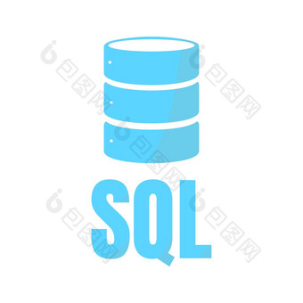 SQL数据库图标标志设计应用程序SQL数据库图标标志设计应用程序蓝色的登记与影子