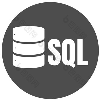 SQL<strong>数据</strong>库图标标志设计应用程序SQL<strong>数据</strong>库图标标志设计应用程序白色登记与shadowl圆<strong>框</strong>架