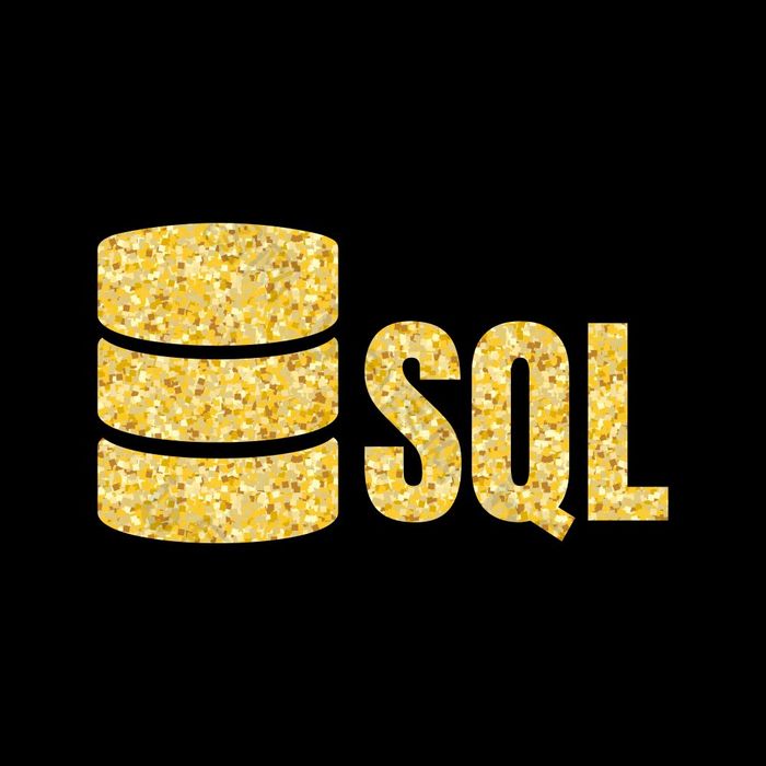 SQL数据库图标标志设计应用程序SQL数据库图标标志设计应用程序黄金登记黑暗黑色的背景