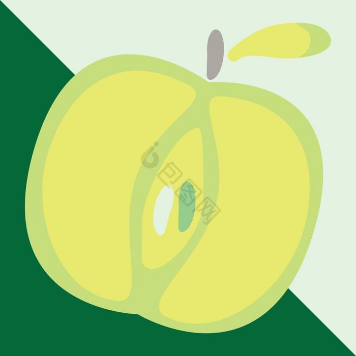 苹果标志图标水果与叶象征插图苹果标志图标图片
