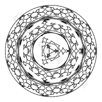 曼荼罗为着色书装饰黑色的和白色轮大纲点缀不寻常的花形状<strong>东方</strong>和抗应激治疗模式曼荼罗为着色书装饰黑色的和白色轮大纲点缀不寻常的花形状<strong>东方</strong>和抗应激治疗模式瑜伽标志设计元素
