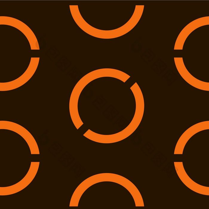 无缝的几何橙色背景插图无缝的几何背景与轮元素背景橙色的黑暗背景