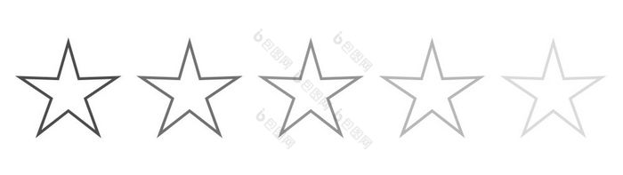 孤立的灰色的明星图标集排名马克孤立的灰色的明星图标集排名马克现代简单的最喜欢的标志装饰象征为网站设计网络按钮移动应用程序