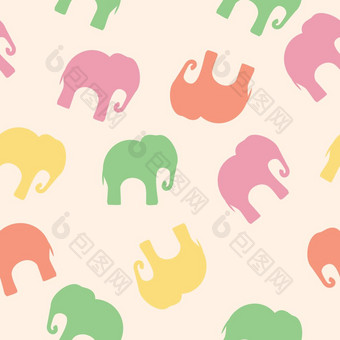 无缝的模式与色彩斑斓的大象为纺织<strong>书封面</strong>包装无缝的模式纹理与色彩斑斓的大象可以使用为纺织网站背景<strong>书封面</strong>包装