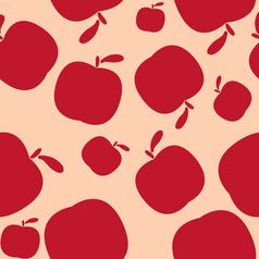 无缝的粉红色的模式背景与苹果无缝的背景模式与苹果插图