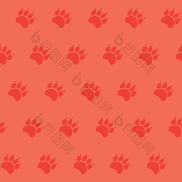 猫狗爪子无缝的模式动物足迹纹理插图猫狗爪子无缝的模式动物足迹纹理
