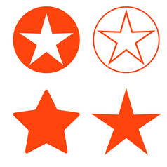 孤立的红色的明星图标排名马克孤立的红色的明星图标排名马克集现代简单的最喜欢的标志装饰象征为网站设计网络按钮移动应用程序