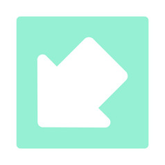 指针箭头现代平风格箭头按钮孤立的白色背景象征为网络设计网站应用程序
