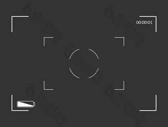 白色和黑色的<strong>取景器</strong>相机记录现代相机聚焦屏幕插图黑色的和白色单反<strong>数字</strong>相机<strong>取景器</strong>相机回来和焦点框架视图现代聚焦屏幕插图