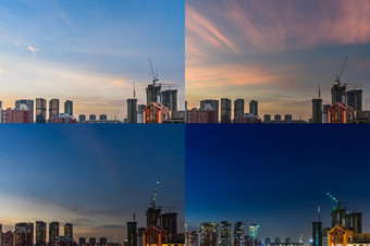 时刻日落视图的市中心<strong>新加坡</strong>天际线从黄昏晚上与云<strong>新加坡</strong>亚洲