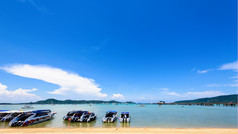 海滩港区域为旅游旅行的海Chalong湾著名的景点普吉岛岛泰国泰国宽屏幕