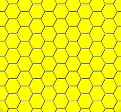 摘要黄色的蜂窝无缝的模式插图