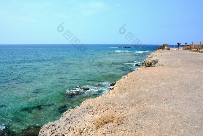 美丽的视图大西洋海洋风景从的高峰婷婷的南西部分的Fuerteventura岛