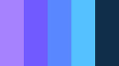 基本蓝色的紫色的颜色调色板插图