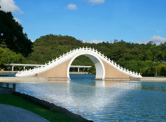 月亮桥很久很久公园内湖区台北台湾很久很久公园最好的已知的为它的大风景优美的湖