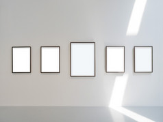 框架模型白色房间画廊室内背景