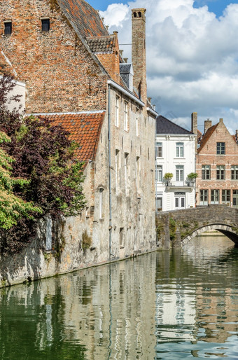 城市<strong>景观建筑</strong>沿着的运河使用弗兰德斯比利时