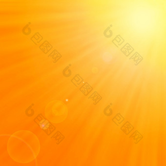 背景纹理与温暖的太阳和镜头耀斑向量插图