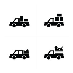 皮卡卡车和运输图标