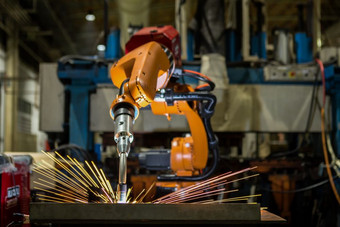 工业<strong>机器人</strong>焊接汽车部分工厂
